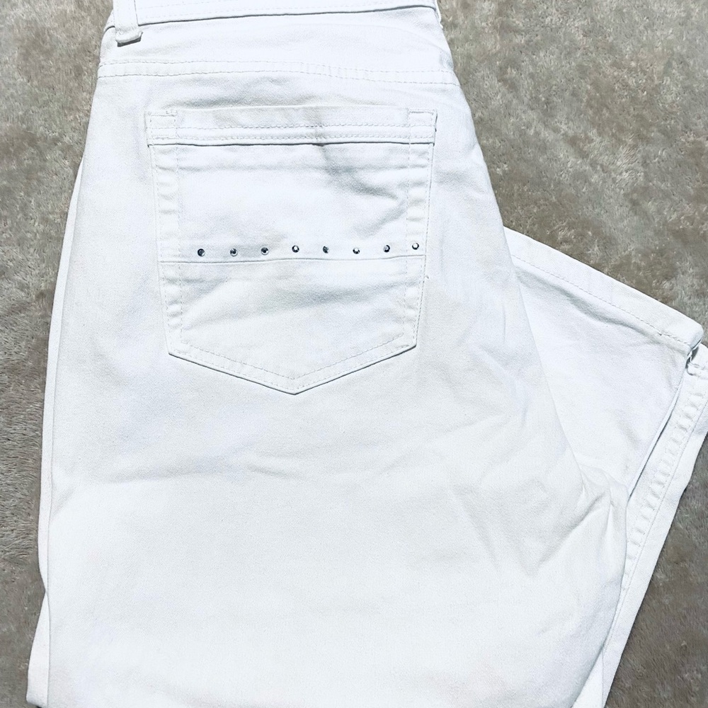 Lee Riders white capri jeans